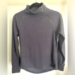 New with tags grey high neck ribbed top